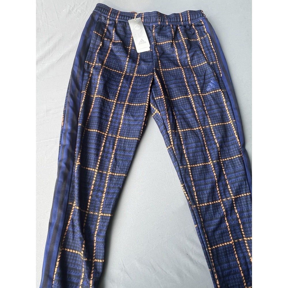 NWT Adidas Men Tiro Tart Pants Blue Orange Small